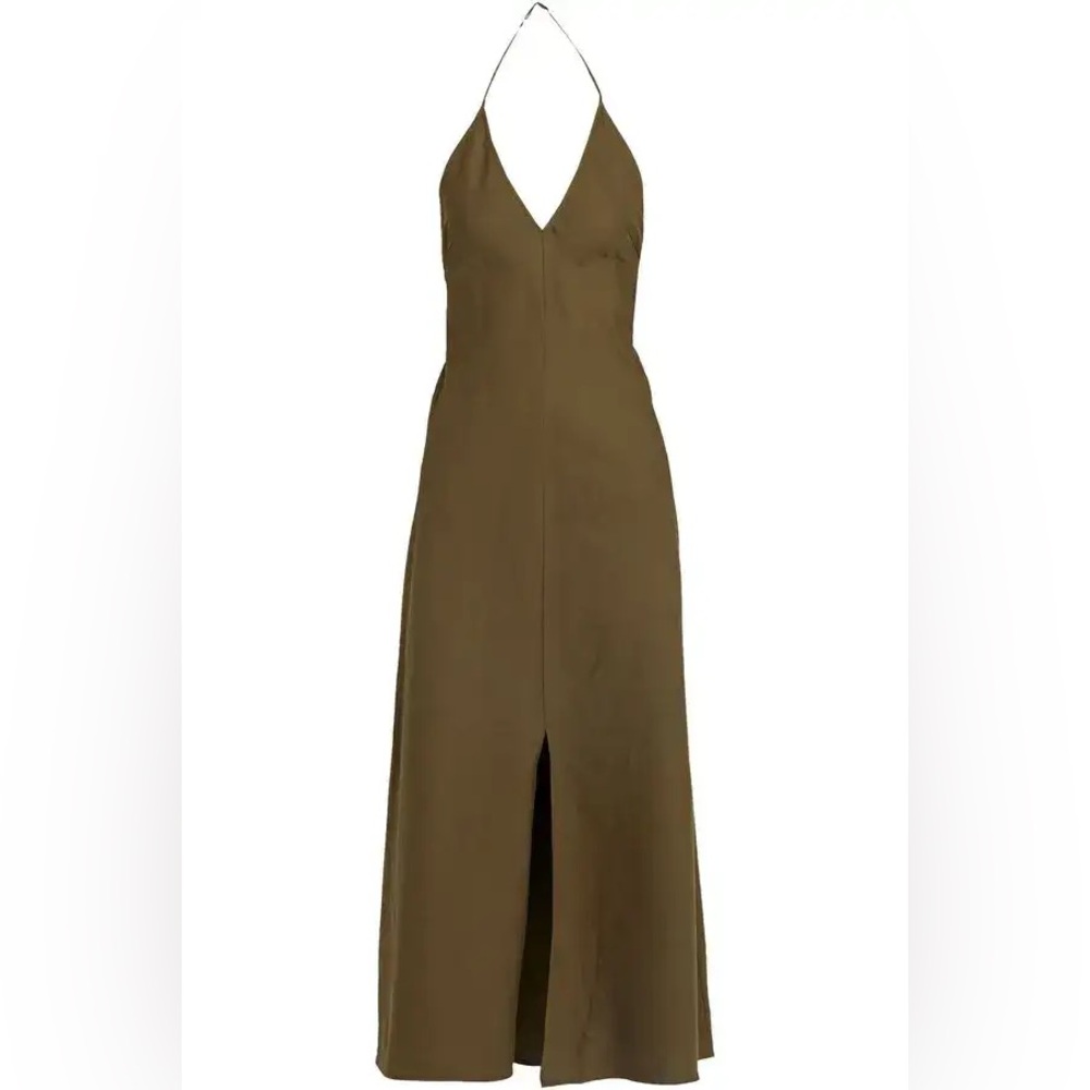 Frame Laced Back Halter Dress